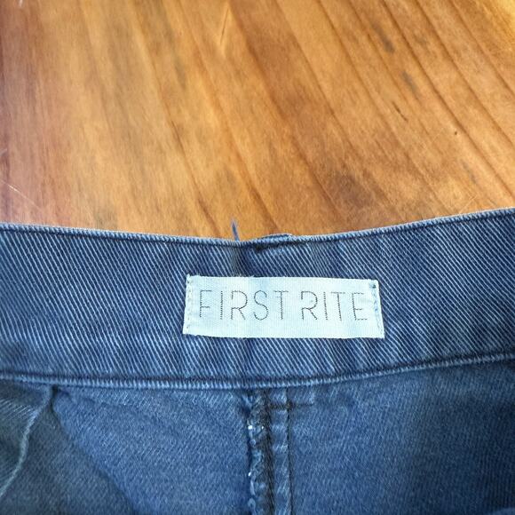 First Rite Cotton Cargo Trouser Pants Small 100% cotton Wide leg High Rise X3-26 - Picture 4 of 8